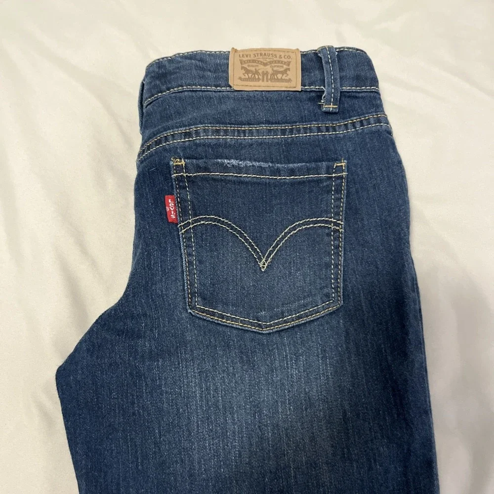 Levis 511 Jeans Boy Size 14 Reg Blue Denim Light Wash Adjustable Waist